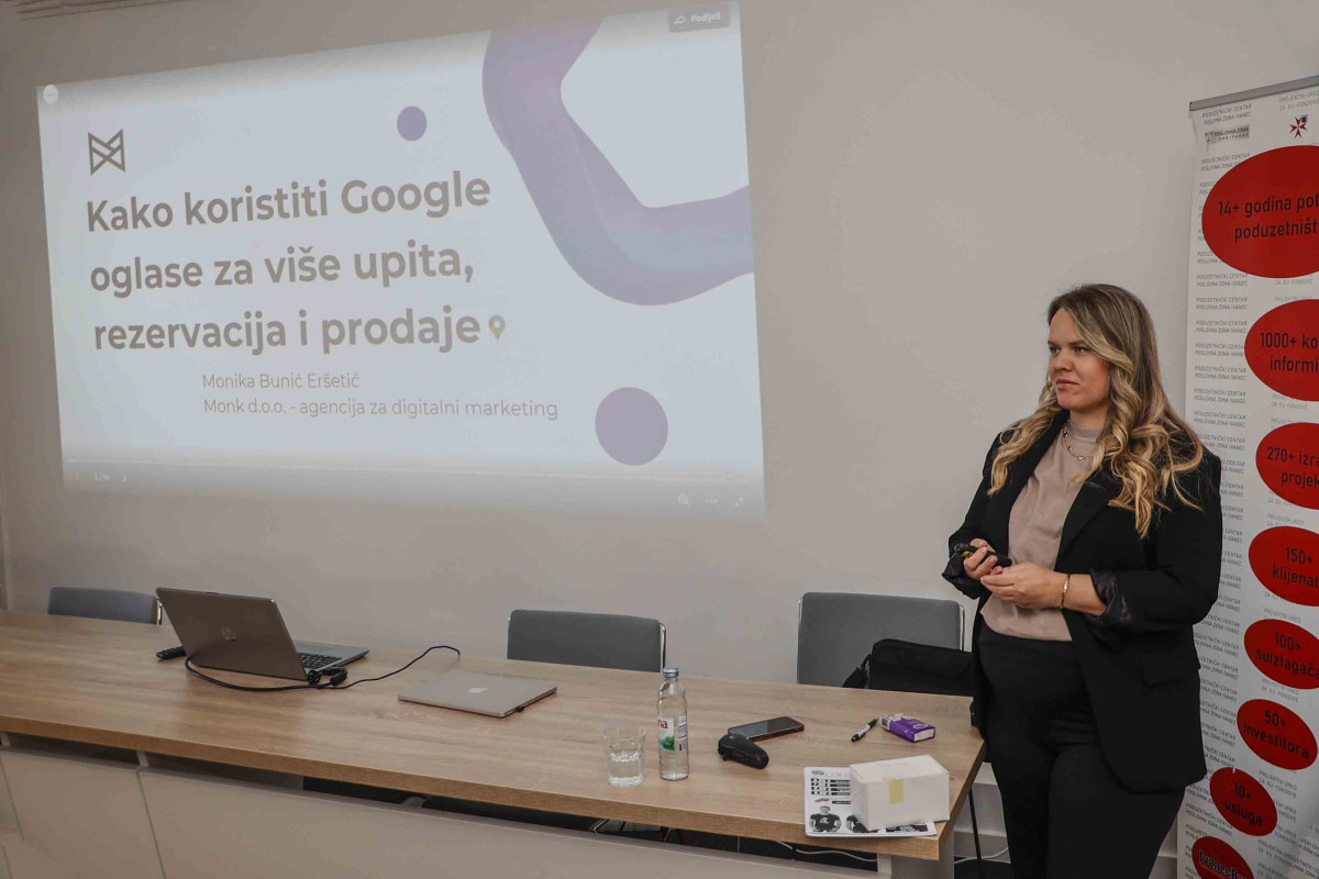 POSLOVNA ZONA IVANEC Održana edukacija na temu Google oglašavanja; 26. svibnja nova tema - „Marketing na društvenim mrežama“